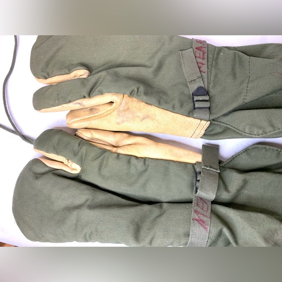 Vintage ‘65 Mittens Military Trigger Finger Glove Leather L USA W/ Wool Liners. - Picture 5 of 11